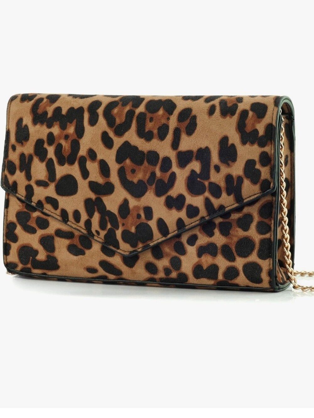 Hoxis Leopard Print Envelope Evening Clutch Women Chain Shoulder Bag